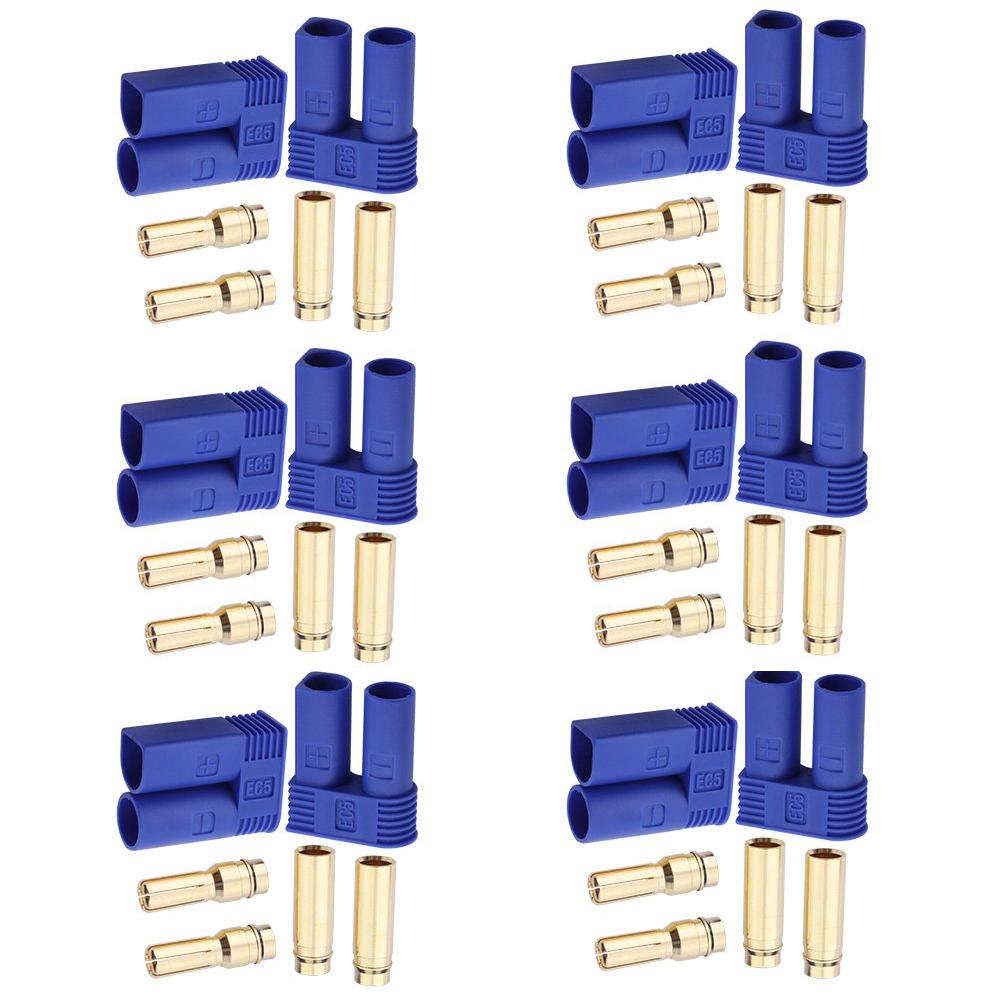 12 Stuks 6 Pairs Van EC5 Banana Plug Bullet Connector Vrouw Man Voor Rc Esc Lipo Accu/Motor