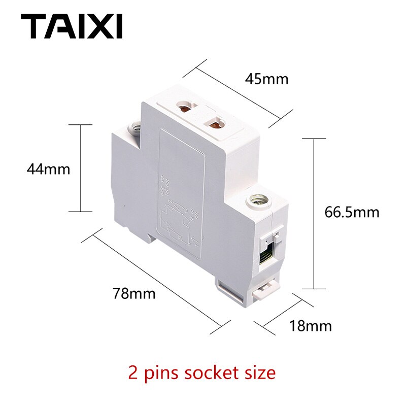 Din Rail Socket Modular Mount 23 Pins AC30 10A16A Universal Single Three Phase EU AUS JP UK Standard White Color