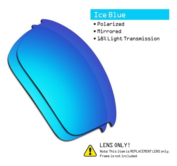 SmartVLT Polarized Replacement Lenses for Oakley Bottle Rocket Sunglasses - Multiple Options: Ice Blue