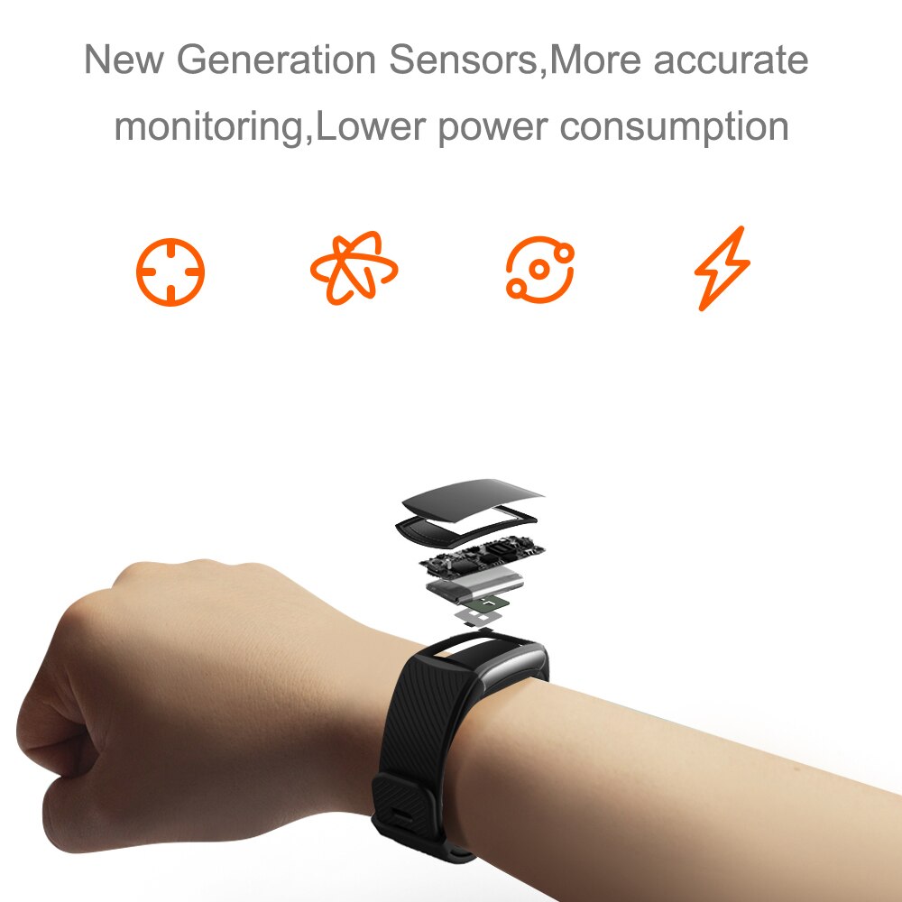 Smart armbånd blod ilt monitor fitness tracker armbånd smart ur pulsmåler smart band ur til sundhed