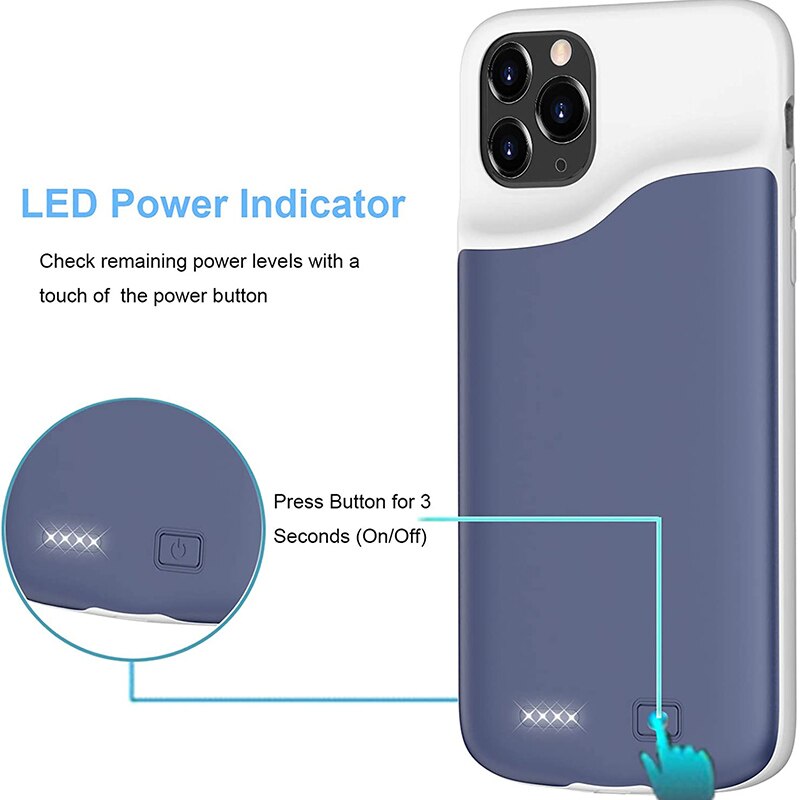 Fino 6000mah para iphone x xs power bank bateria caso de carregamento carregador de bateria novo banco de potência para iphone xr xs max bateria caso