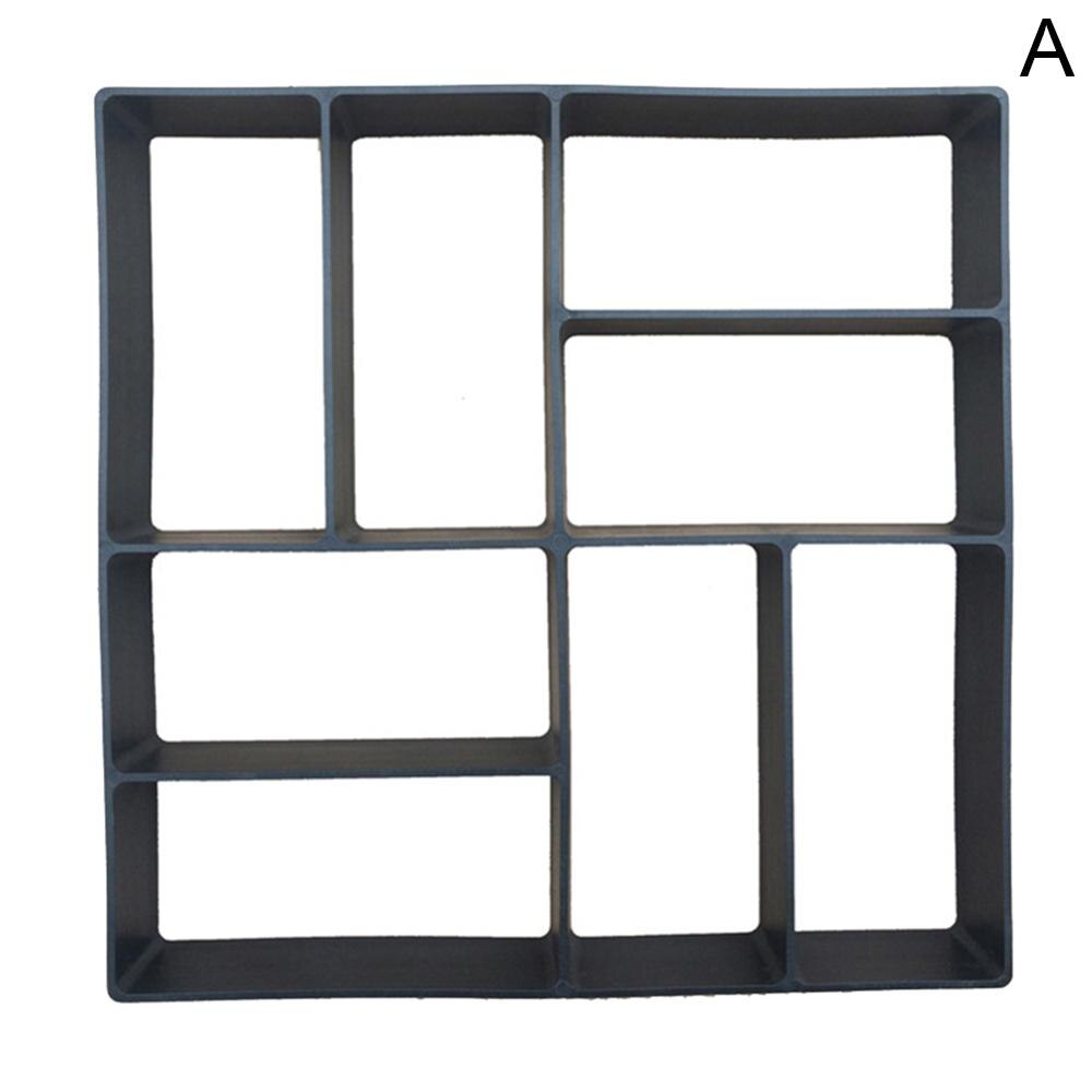 Manually Paving Cement Brick Concrete Molds Garden DIY Plastic Mold Path Pavement Model Stepping Stone Road Cement Brick Maker: E