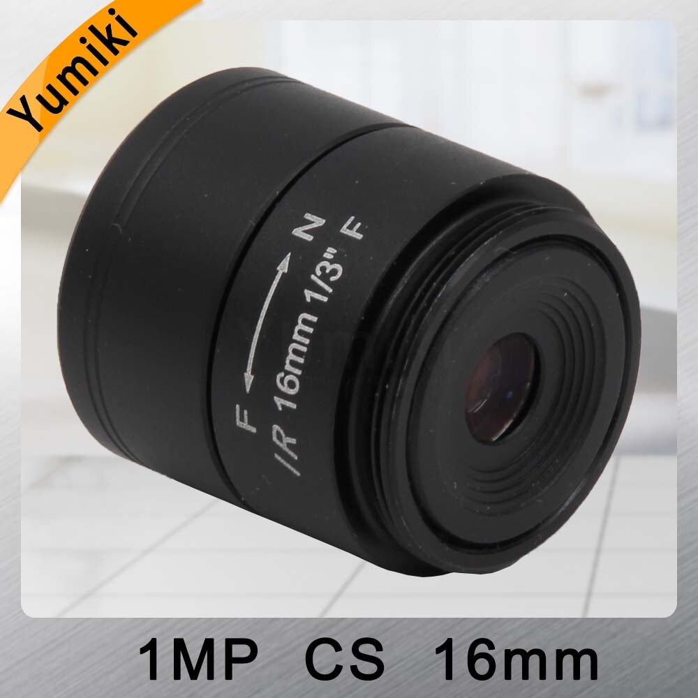 Yumiki CCTV CS lens 16mm 20degree 1/3" F1.2 CCTV Fixed Iris IR Infrared CS Mount Lens For Security CCTV Camera