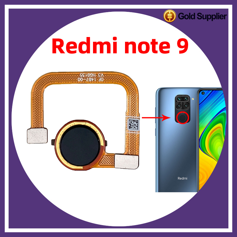 Original para Xiaomi Redmi Note 9 Sensor de huellas dactilares tecla de retorno para el hogar menú Cable de cinta flexible reemplazo: Default Title