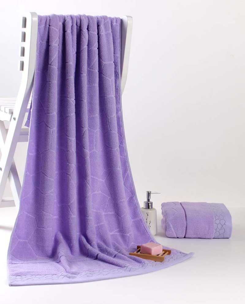 140 x 70cm badehåndklæde 100%  bomuldshåndklæde 7 farver til rådighed bomuldsfiber blødt fint vand terning tekstur jacquard håndklæder