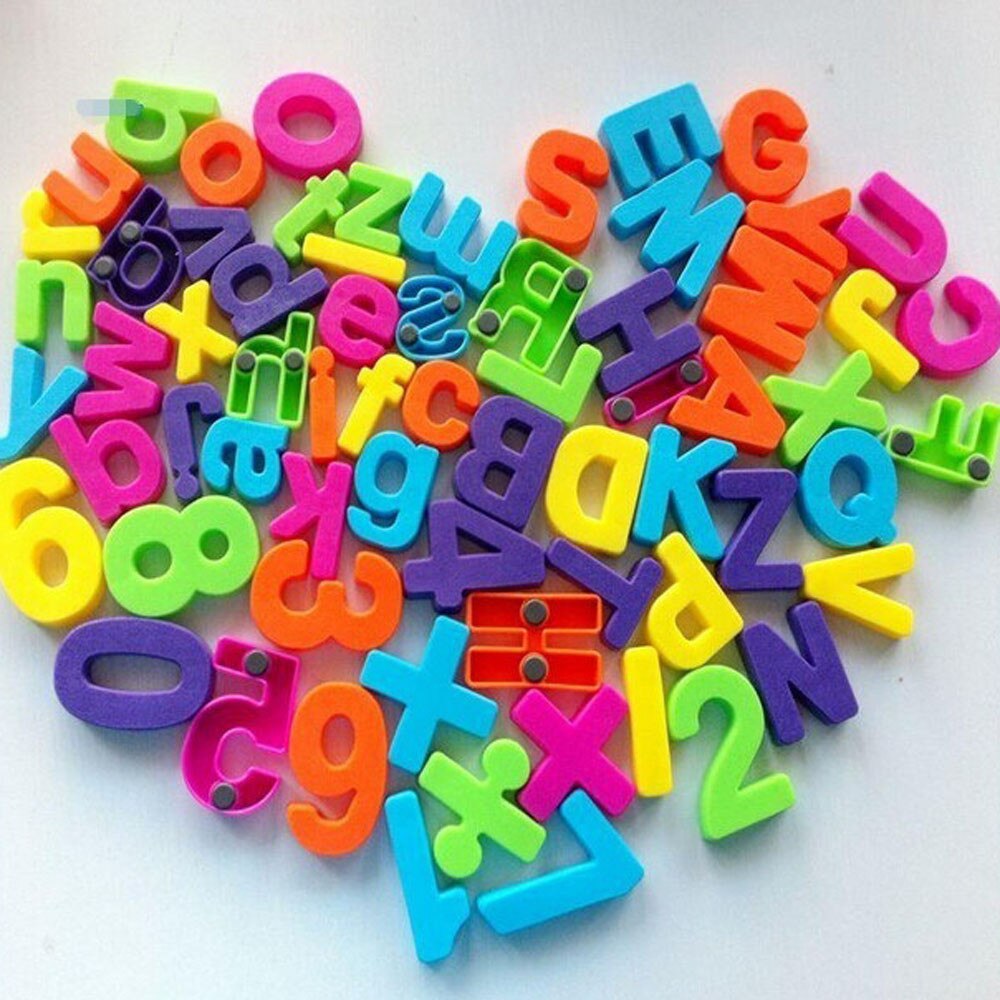 26 Set Colorful Teaching Magnetic Numbers Fridge Magnets Alphabet Home Decor Fridge Stickers Kid Study Supplies Accessories #T2P: Default Title