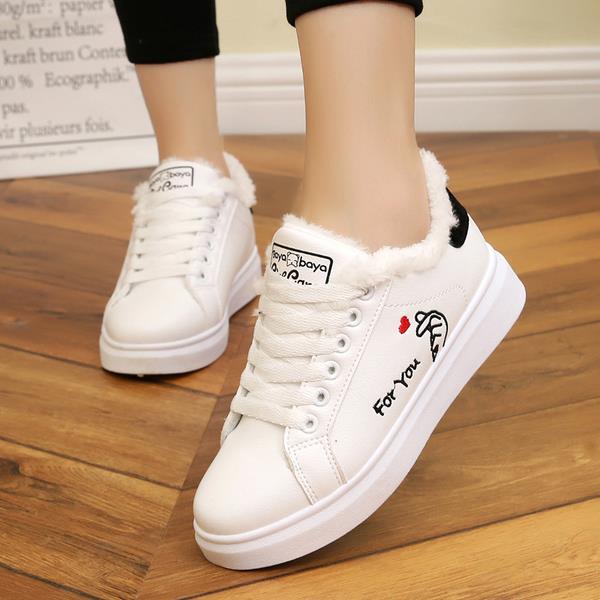 Winter Schoenen Vrouwen Wig Mand Alle-Match Ronde Neus Ondiepe Mond Vrouwelijke Schoenen Casual Sneaker Sport Jurk Effen stof: 2 / 40