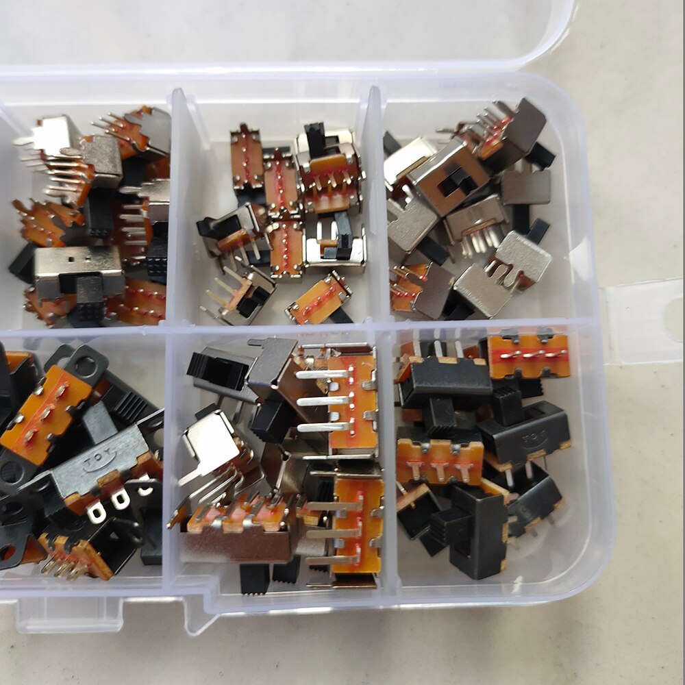 100Pcs 10 Waarden Tuimelschakelaar Mix Ss12D Ss22D Sk12D Sk22F Sk12F Handvat Hoog 4Mm En 5Mm