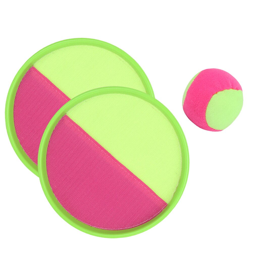 18.5cm Toss Catch Ball Set Sticky Sucker Gloves Throw Ball Set Toys Outdoor Parent-Child Interaction Game Leisure Sports