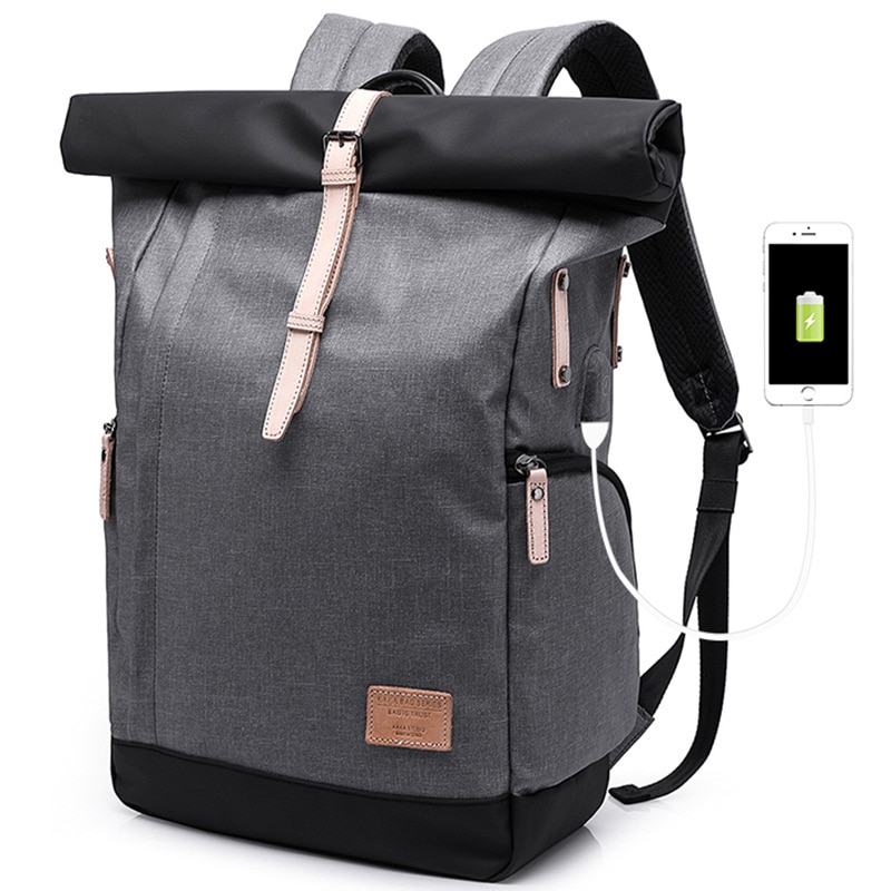KAKA Large Capacity Travel Backpacks Men USB Charge Laptop Backpack For Teenagers Multifunction Travel Male School Bag