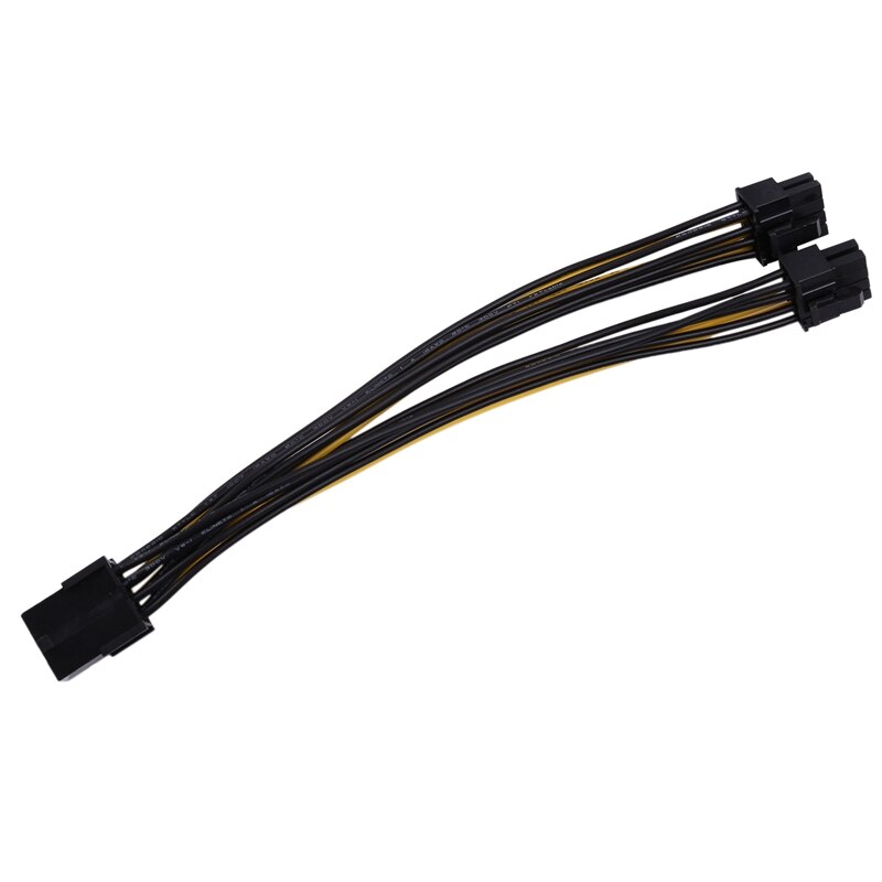 Pcie 8 Pin To 2 X 8 Pin (6+2) PCI Express Adapter Power Cable PCIE Y - Splitter Extension Cable 8 Inches (8 Pack)