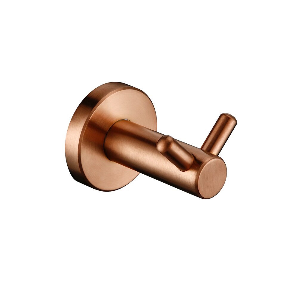 Bagnolux-bata de baño de latón dorado rosa, accesorios de pared, ganchos dobles