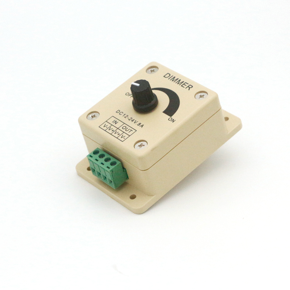 LED Dimmer DC 12V 24V 8A Verstelbare Helderheid Lamp Driver Enkele Kleur 5050 5630 led Strip Licht voeding Controller
