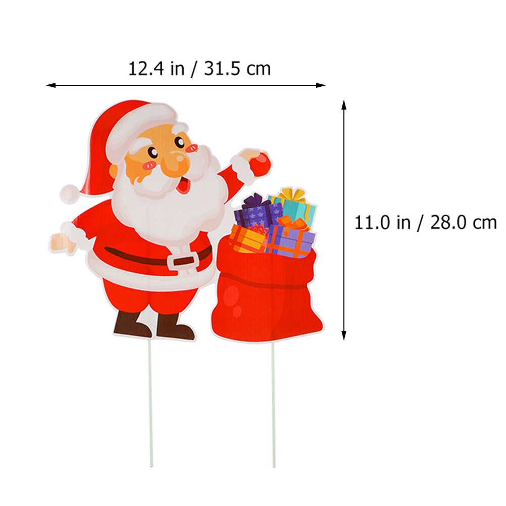 4 Pcs Christmas Lawn Sign Outdoor Yard Sign Christmas Outdoor Signs Yard Sign Xmas Tree Yard Sign for Garden Decoration Yard