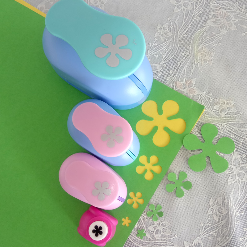 Perforadora de pétalos de espuma EVA para manualidades, cortador de papel con forma de flores, para manualidades y manualidades, DIY, para escuela, (3/8 ",5/8",1 ",2")