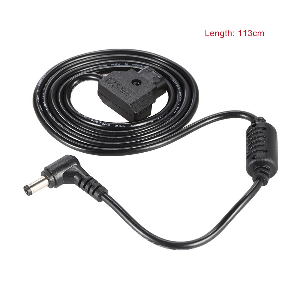 113 cm de Comprimento D-Tap Conector Macho de 2 Pinos para DC 5.5*2.5mm Plug Cabo de Alimentação Cabo para BMPC DSLR Rig BMCC fonte de Alimentação