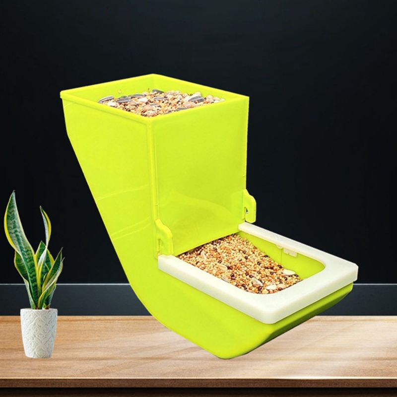 Bird Feeder Automatic Parrot Feeder Cage Accessories Pigeon Seed Food Container 11UA