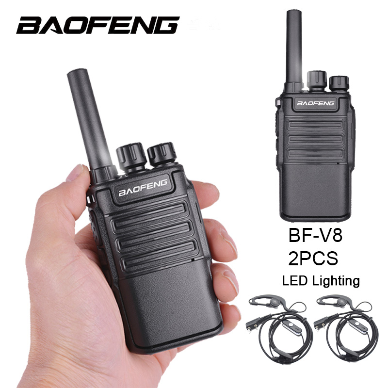 2 個 baofeng BF-V8 ハンドヘルドトランシーバーポータブルラジオ 5 ワットハイパワー uhf ハンドヘルド双方向アマチュア無線 communicator hf transcei