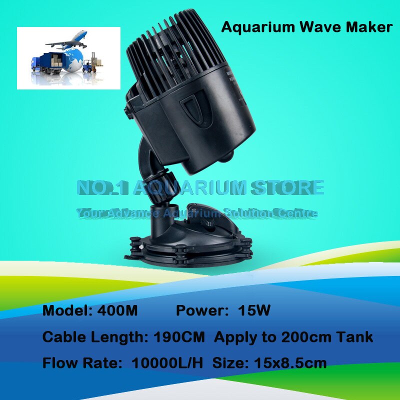 Sobo bølge maker akvarium fisketank powerhead pumpe marine rev korall filter sirkulasjon sugefeste fisk autorisert forhandler: Wp -400m 15w / adapter til eu-plugg