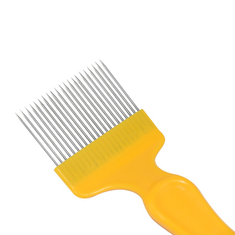 Herramienta de apicultura de , 1 Uds., agujas rectas amarillas 18/21, tenedores destapantes, aptos para apicultura, raspador de panal de miel