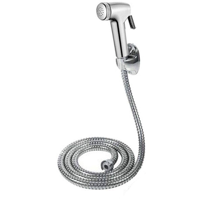 Toilet Hand Held Bidet Faucet sprayer set Multifunction Bathroom hand sprayer shower faucet: Silver C