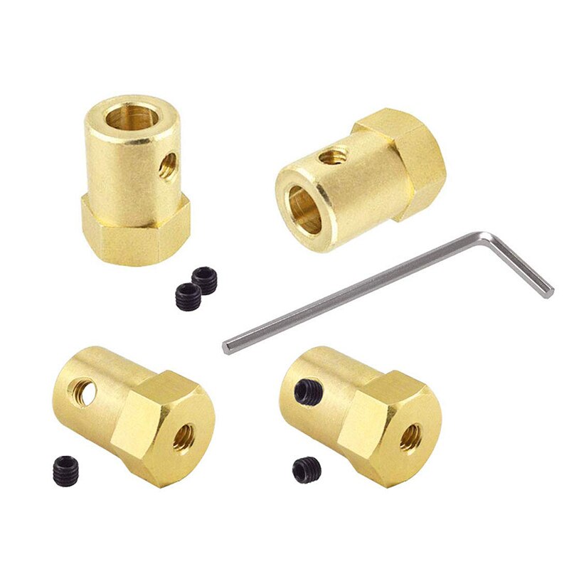 12 Stuks 6Mm Flexibele Koppeling Koppeling Connector Hex Koppeling Voor Auto Wielen Banden As Motor