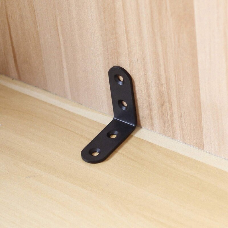 20 Pcs 50mm x 50mm Right Angle Stainless Steel Corner Brackets L Shaped Corner Fixing Braces for Shelves Wood Joint
