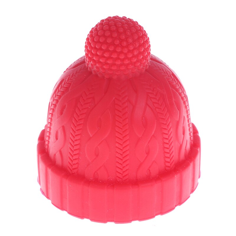 1pcs Beanie Cap Shaped Wine Stopper Beanie Cap Decorative Bottle Stopper Cork Replacement Beverage Wine Keeper Bar Tool: red