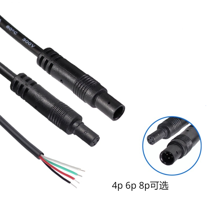 1-5M 4 5 6 pin core Male to Female Cord Car Rear View vehicle DVR Camera Extension connector Cable cord HD Monitor Camera Wire