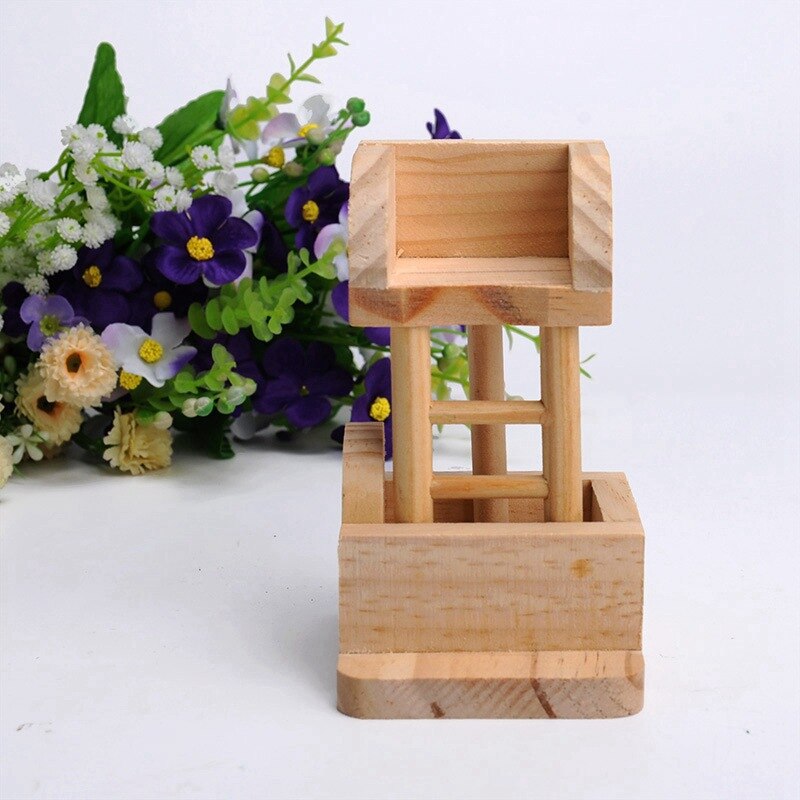 Speelgoed voor huisdieren, klein speelgoed voor huisdieren, hamsterobservatorium voor kleine huisdieren, houten speelgoed voor hamsters