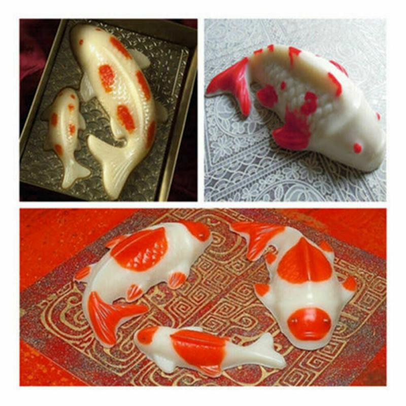 1 stk 3d koi-fisk form plastkage chokolade gelé form diy-sæbe håndlavet sugarcraft form bageforme