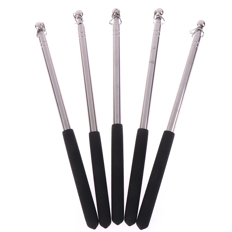 1pcs Black Stretchable Pointer touch whiteboard pen felt head stainless steel telescopic rod teacher pointer 1 meter
