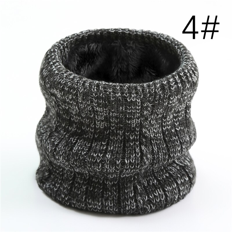 Femmes hiver anneau cou écharpe unisexe infini Snood tricoté écharpes cachemire femme fourrure solide col Bandana: WB10-4