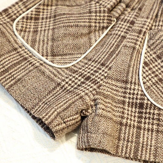 Meisjes Wollen Plaid Shorts En Najaar Stijl Losse Leggings Koreaanse Kinderen P5460