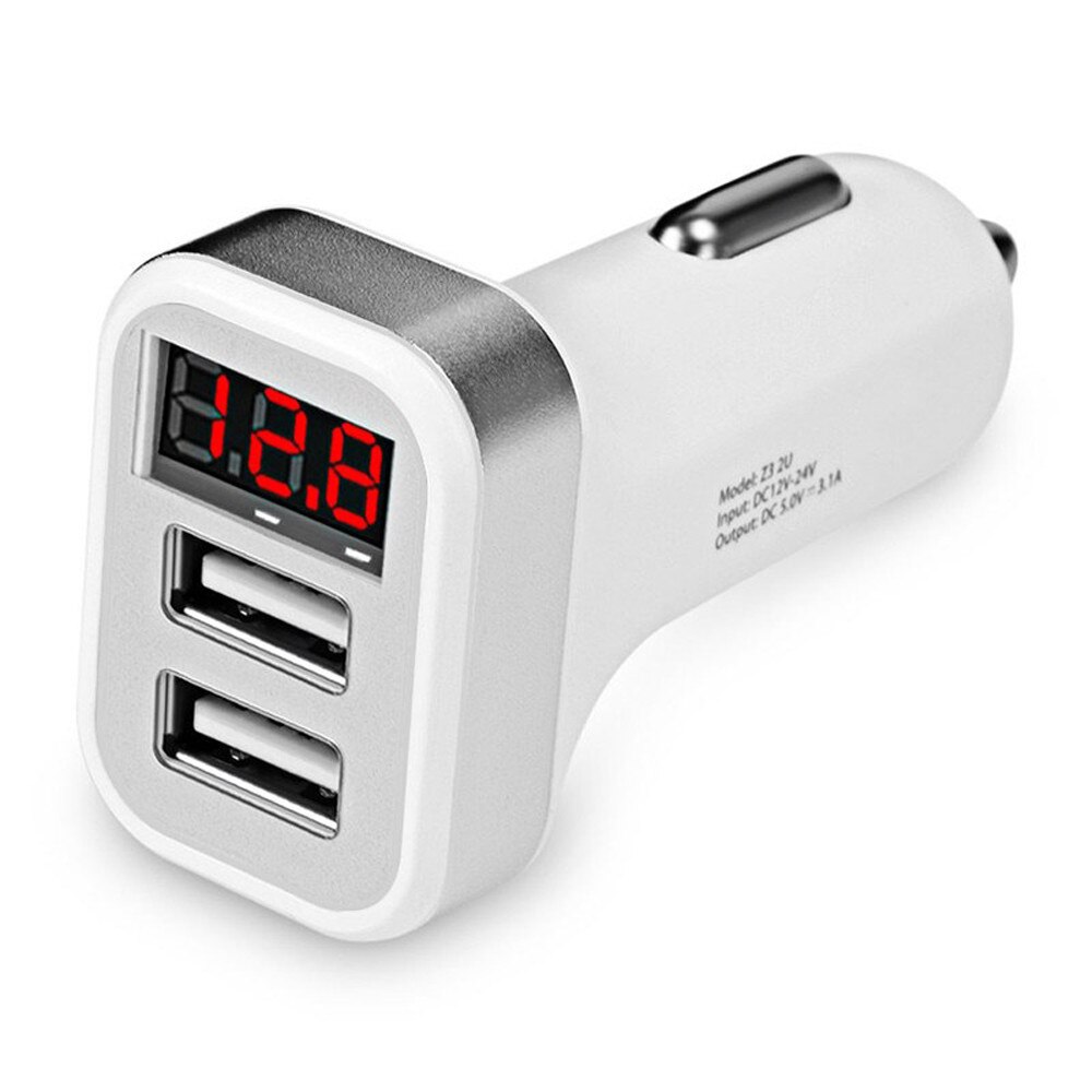 Cargador de coche USB Dual 3.8A, carga rápida adaptable para iPhone, Samsung Galaxy
