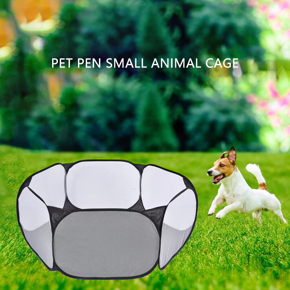 Valla plegable de Color puro para hámster de Gato, parque de juegos para interior y exterior, corralito invisible de rubits, jaula de animales pequeños