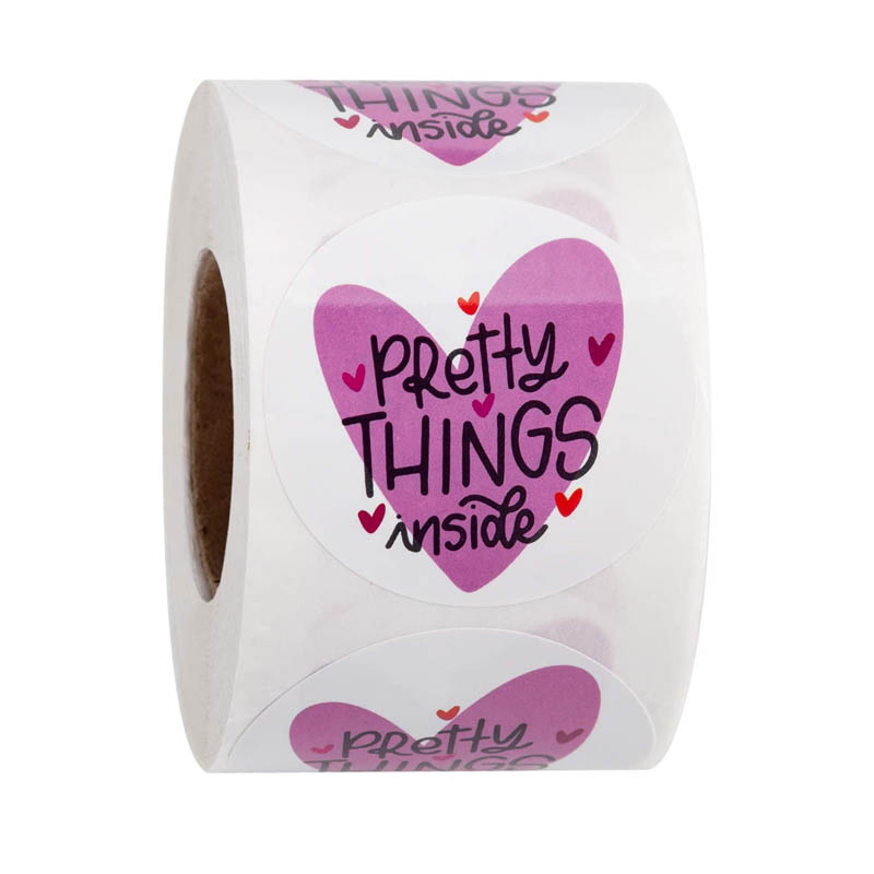 Pegatinas "Open Me ya", pegatina de 1 pulgada de agradecimiento para decoración de caja de , papelería, sobre, postales, etiquetas de sellado, 50-500 Uds.: QY678-100pcs