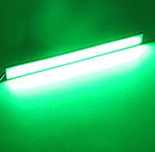 1Pc 17cm Ultradunne Waterdichte COB 8w Auto LED Dagrijverlichting Daglicht Rijden Knipperende Lamp Decoratie Voor auto Motor: green