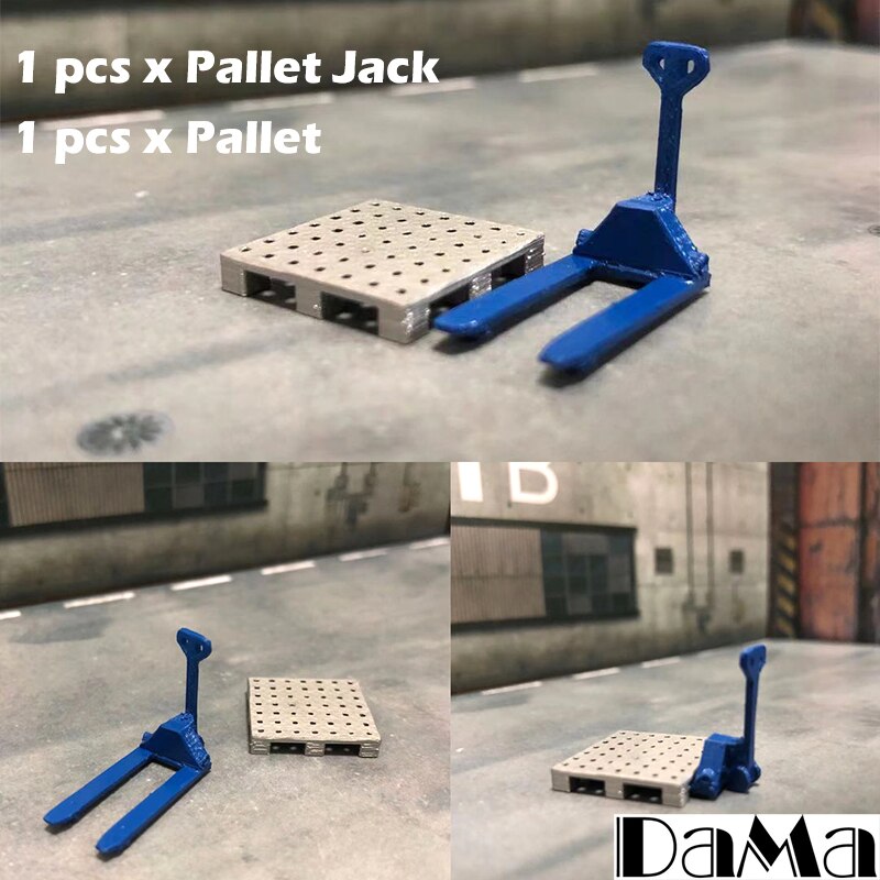 Diorama 1/64 Model Car Repair Tools Set for Garage,Parking Lot Photo Display: Pallet Jack