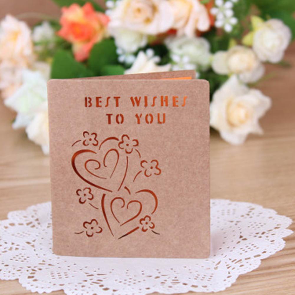 5 PCS Forest Pattern Lace Message Small Wedding Names Mother 's Day Teacher 's Day Greeting Card