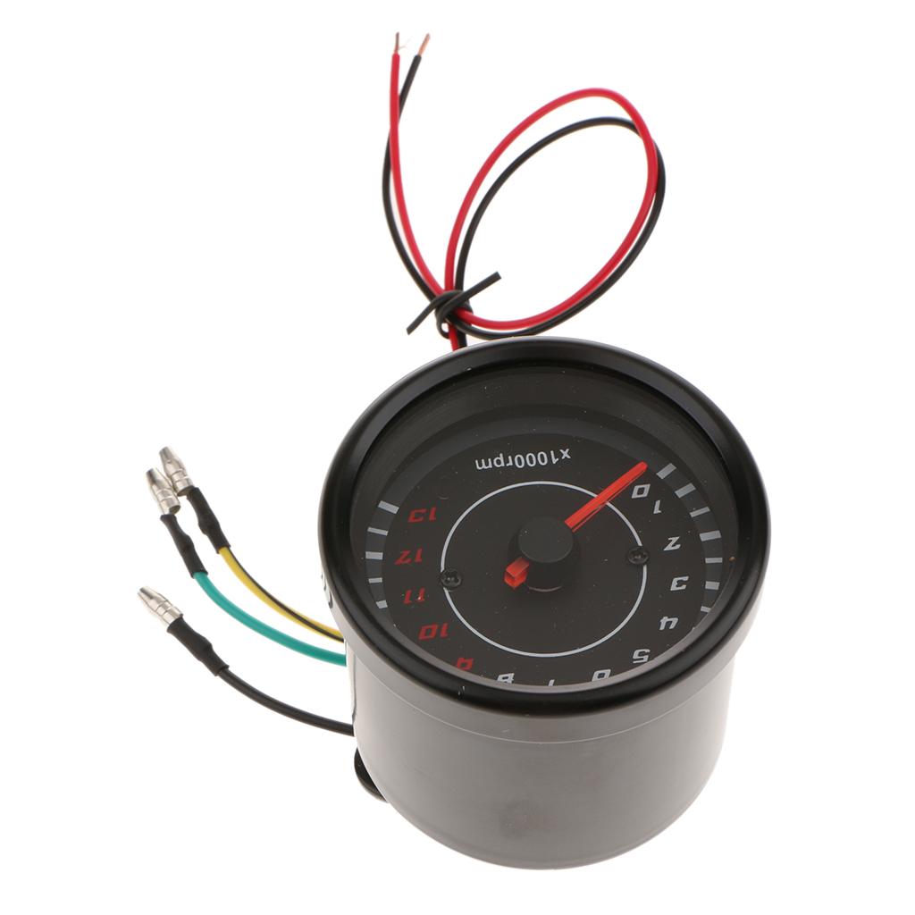 12V Tachometer Gauge Classical Style For Dirt Bike 0-13000rmp Waterproof