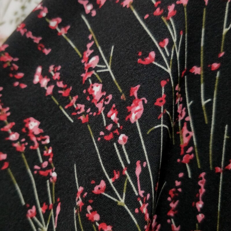 Stof print chiffon blomstret nederdel stof skjorte nederdel kjole kjole drapering stof