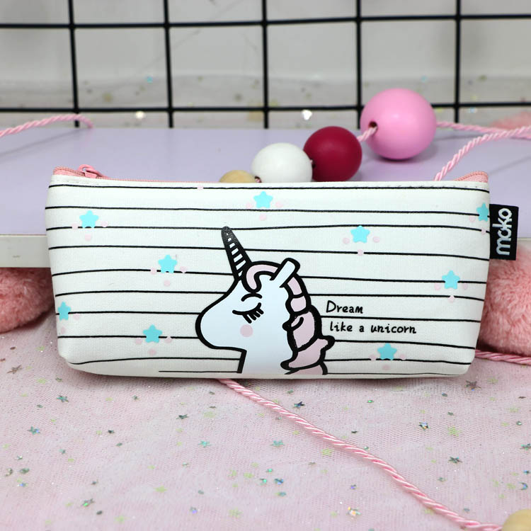 Jelly Pencil Case Unicorn Gel Cute School Supplies Stationery School Cute Pencil Box Pencilcase Pencil Bag: C
