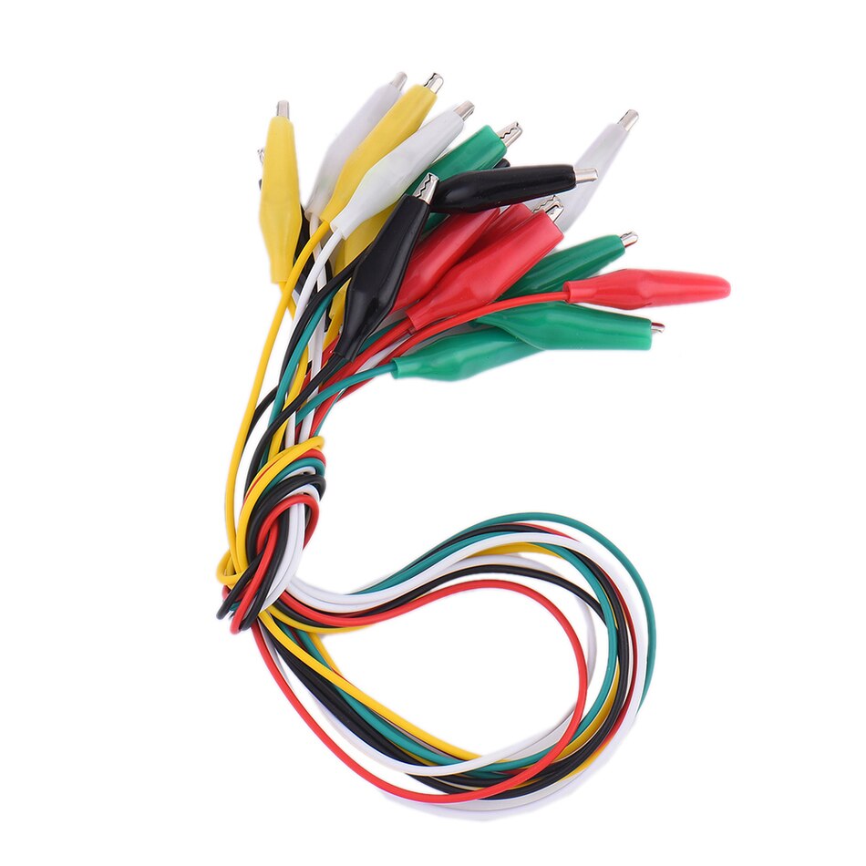 10 stks/partij Alligator Clips Leads Alligator Double ended Crocodile Clips Roach Clip Test Jumper Draad Elektronica Meetsnoeren
