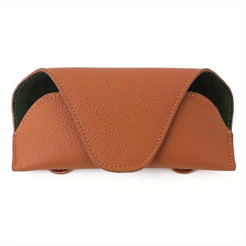 Zonnebrilhouder voor autovizier, lederen autobrilhouder clip, vizieraccessoires brillenhouder: Bruin