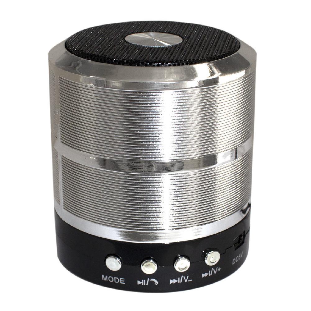 Bluetooth Speaker Mini Portable Bluetooth Wireless Speaker Super Bass voor iPhone Samsung 520mAh: Silver grey