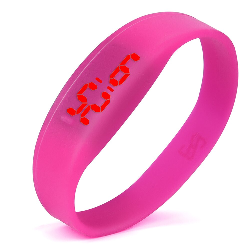Часы LED Digital Anzeige Mann Armbinde Uhr Silikon Starp Frauen Uhren Elektronische Digitale Uhren Schüler Armbanduhren: C