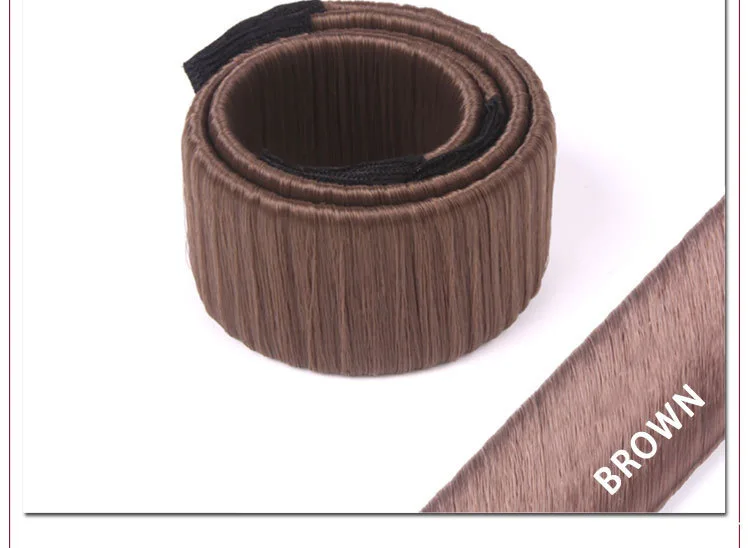 Strumento accessori per capelli parrucca sintetica ciambelle germoglio testa gruppo musicale sfera francese intrecciare francese Magia panino creatore dolce capelli Braider: marrone