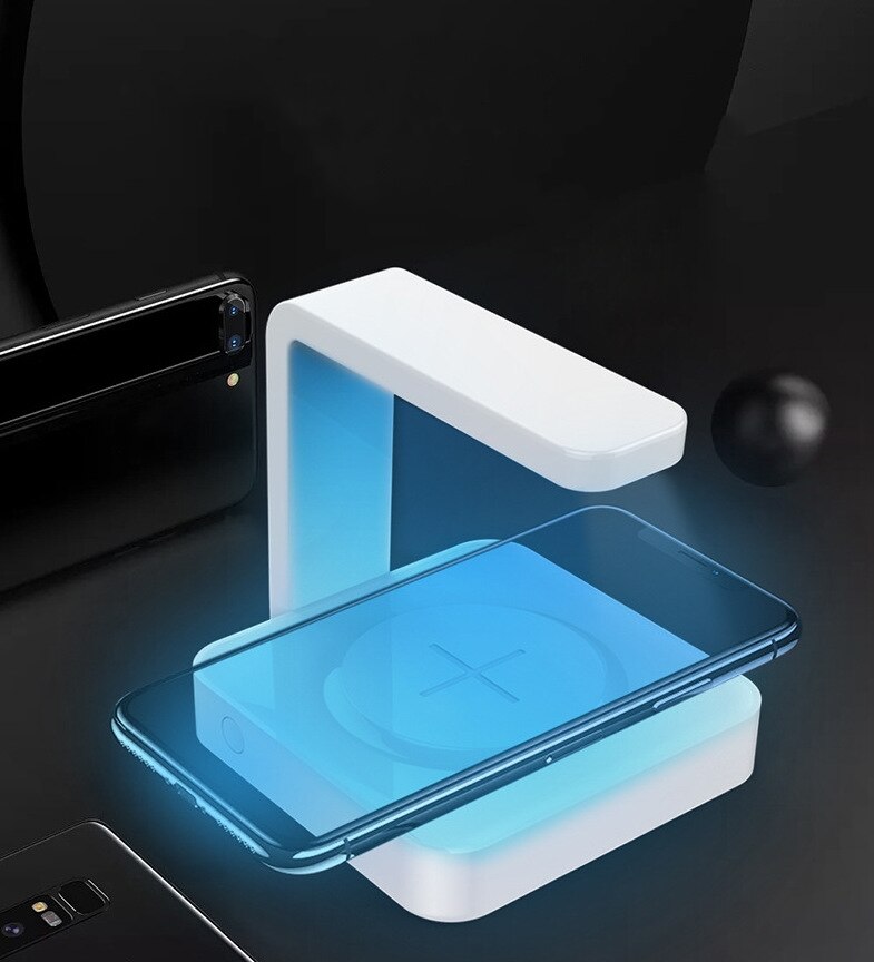 Mobile Phone UV Lamp Sterilizer Portable Smart Wireless Charging Cathode Ultraviolet Sterilization Disinfection