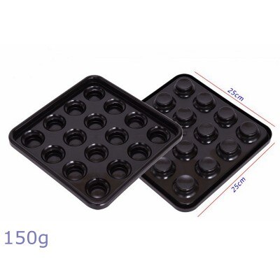 2 stk reguleringsstørrelse pool billardkugler bakke abs materiale 25 cm*25 cm bærende bakke (ekskluder kugler): Sort